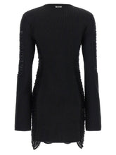 The Attico Fringed Dress Black