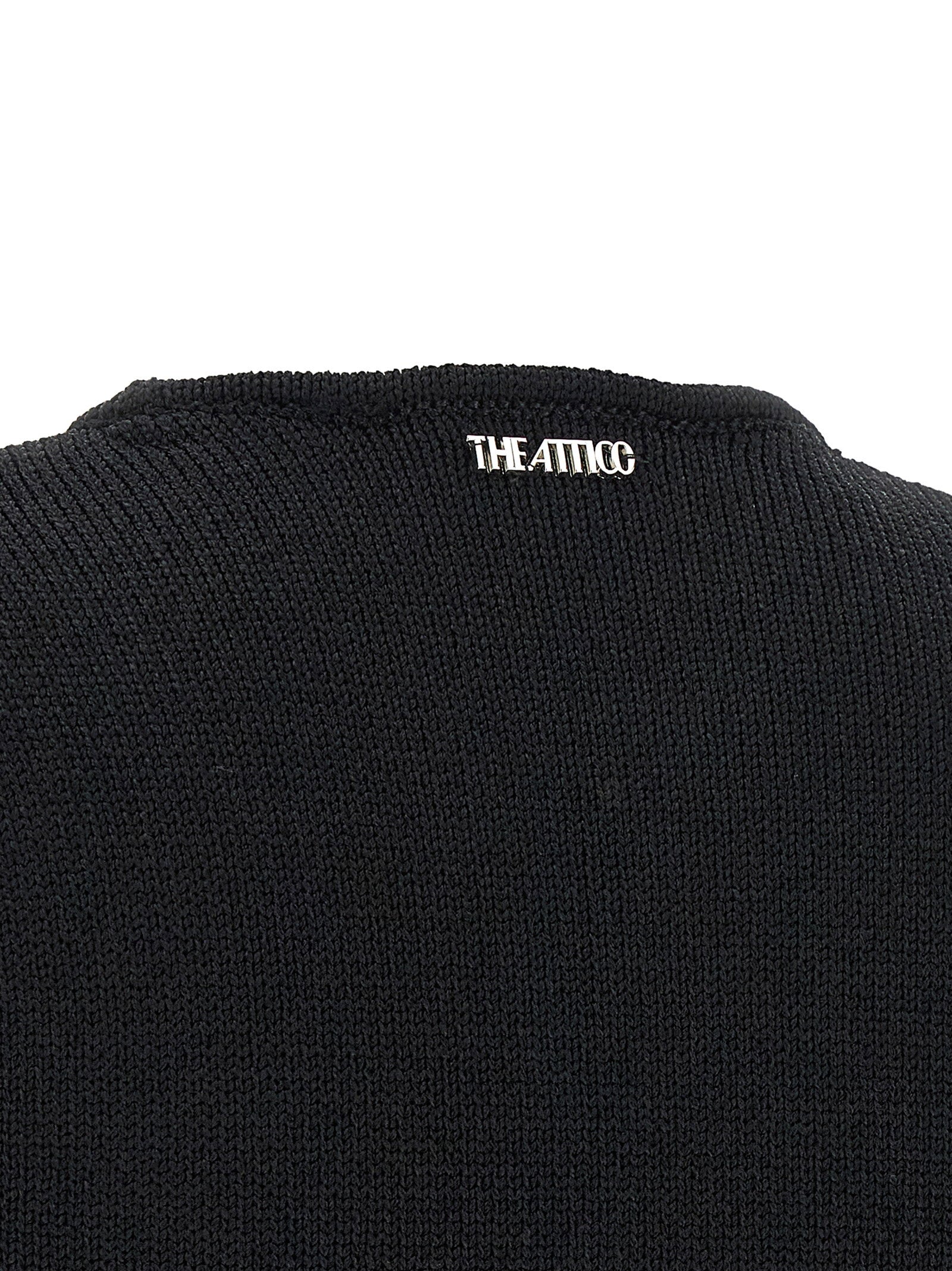 The Attico Fringed Dress Black
