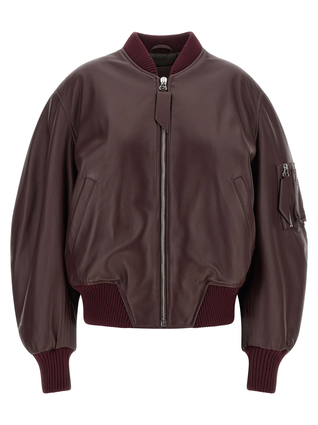 The Attico Anja Bomber Jacket Bordeaux