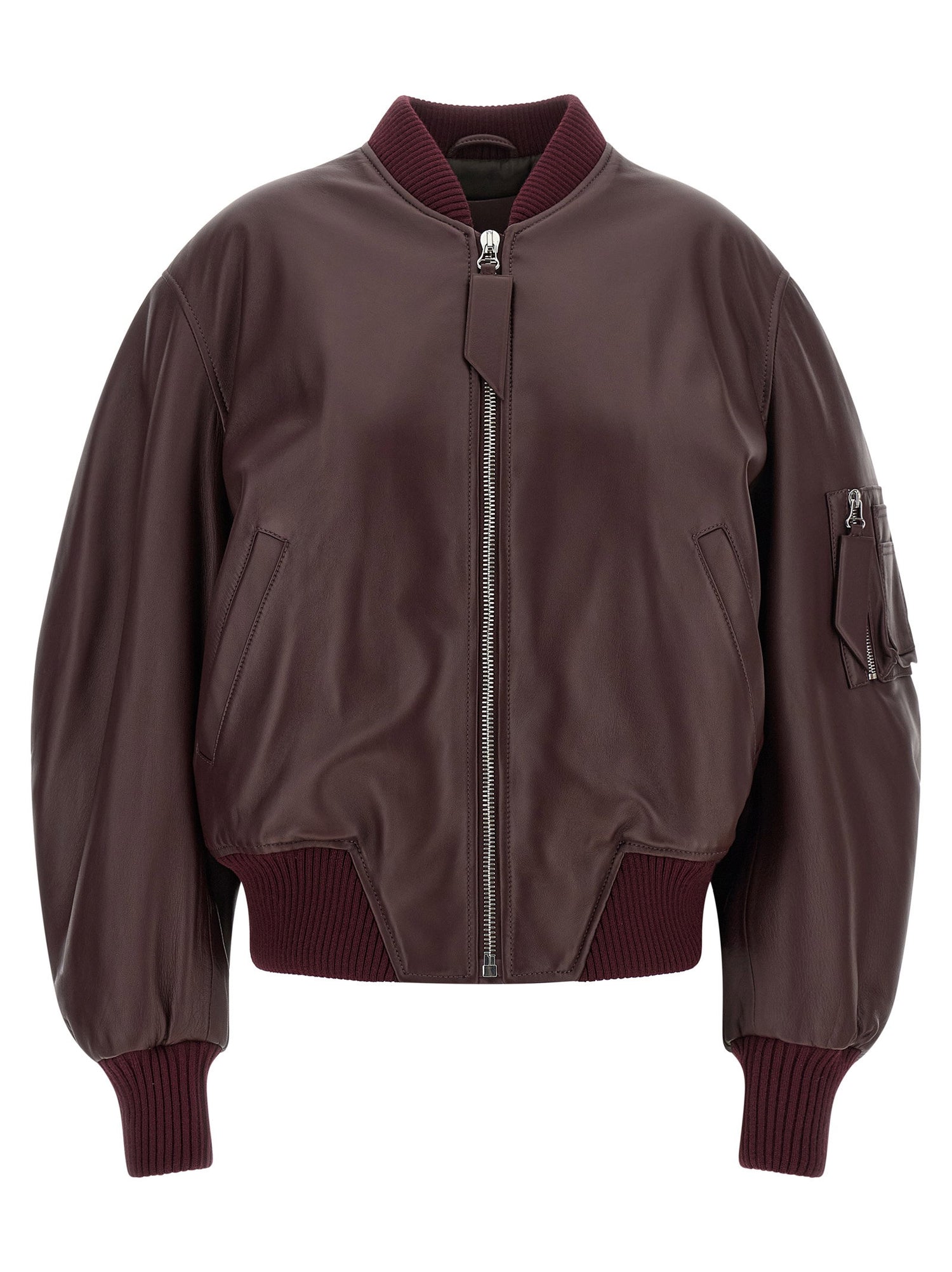 The Attico Anja Bomber Jacket Bordeaux