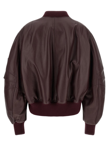 The Attico Anja Bomber Jacket Bordeaux