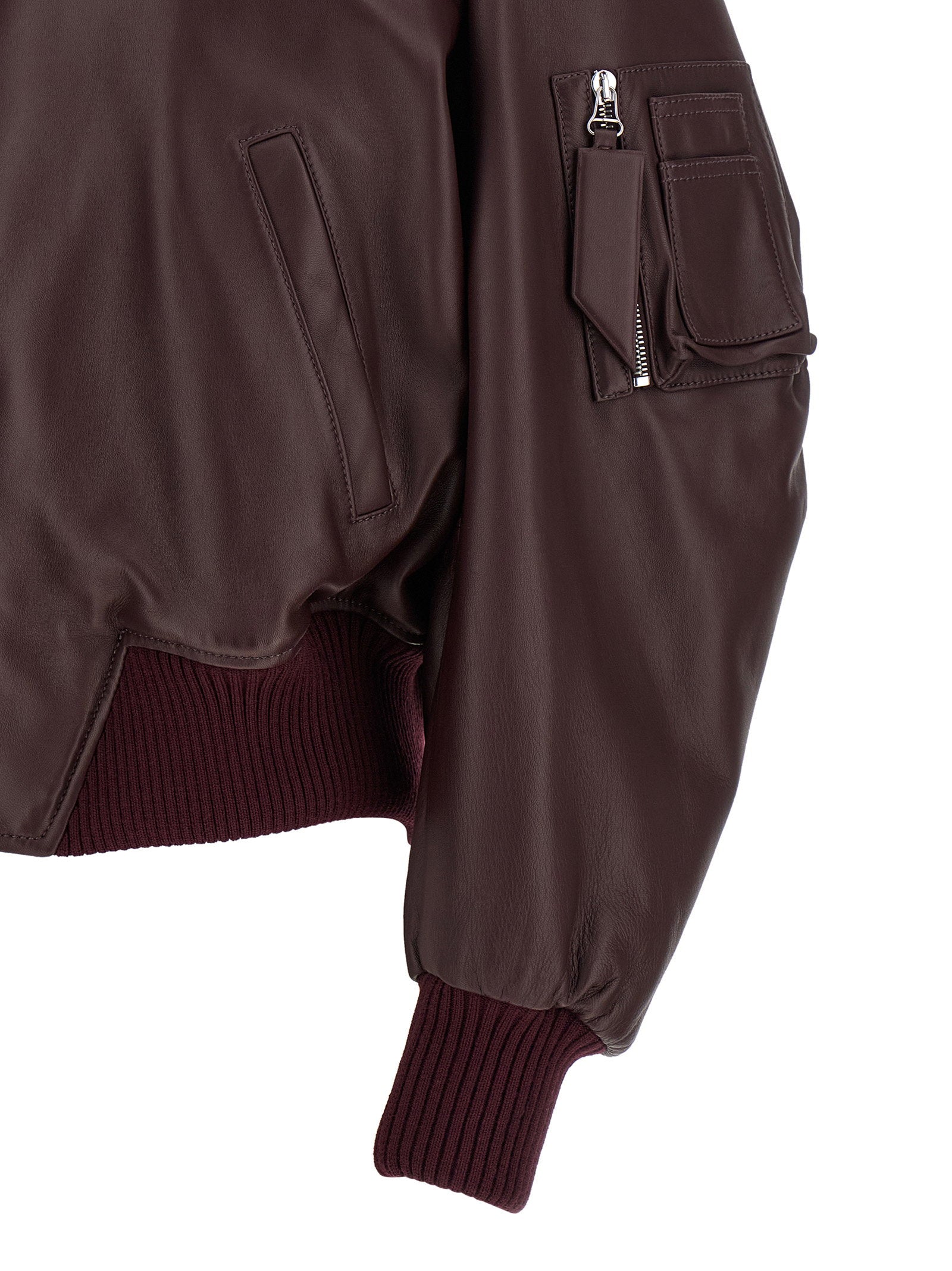 The Attico Anja Bomber Jacket Bordeaux