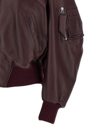 The Attico Anja Bomber Jacket Bordeaux