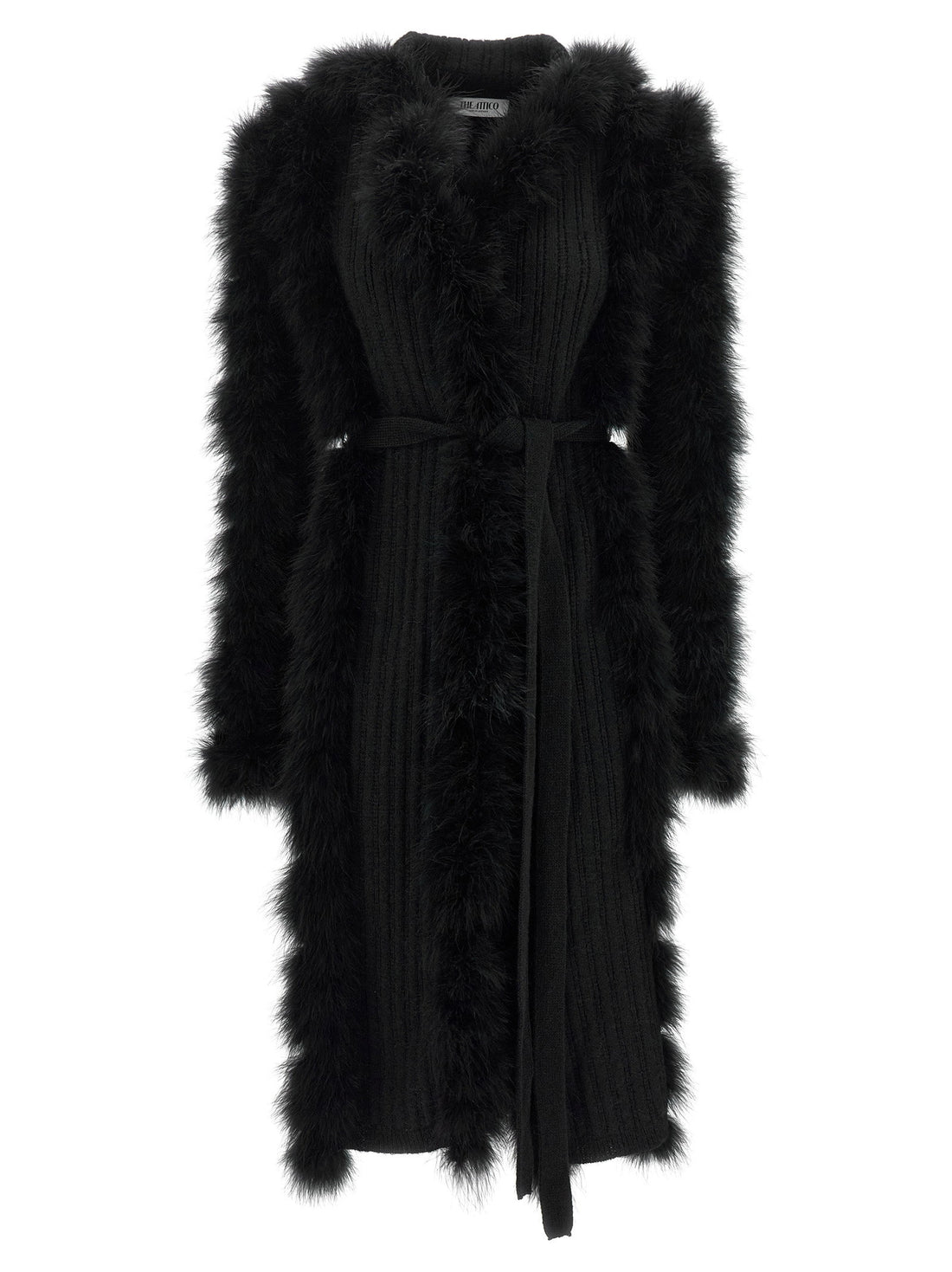 The Attico Dressing Gown Coat Black