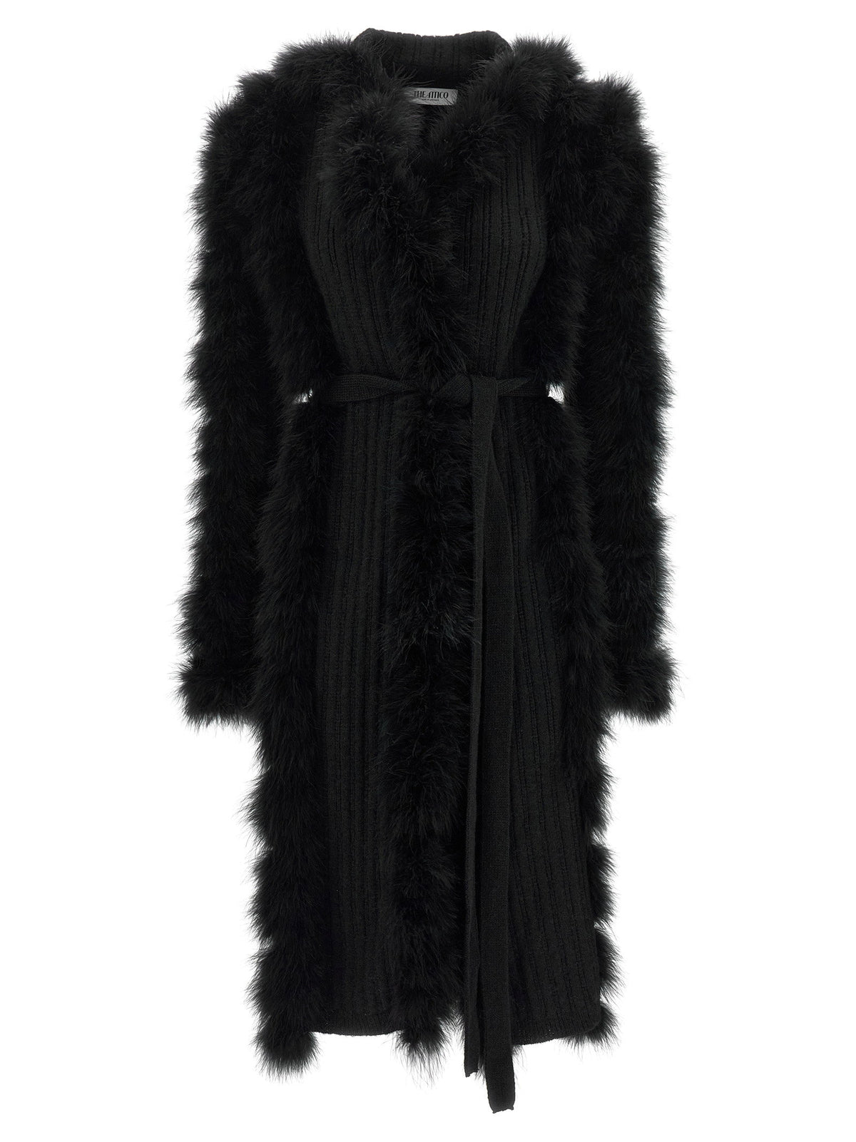 The Attico Dressing Gown Coat Black  