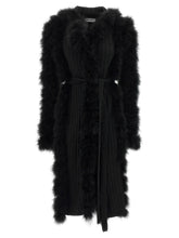 The Attico Dressing Gown Coat Black  