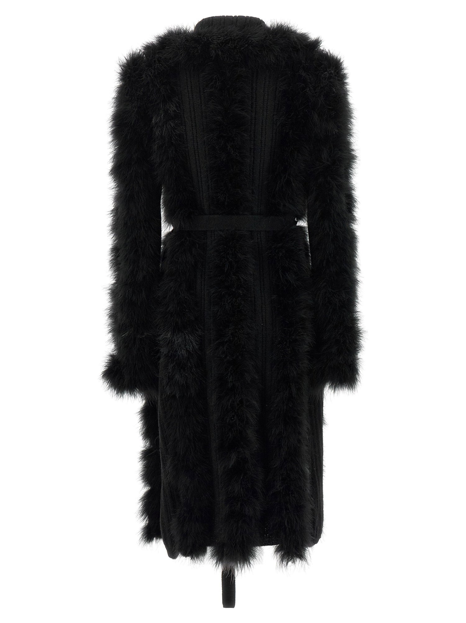 The Attico Dressing Gown Coat Black  