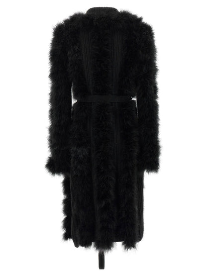 The Attico Dressing Gown Coat Black  