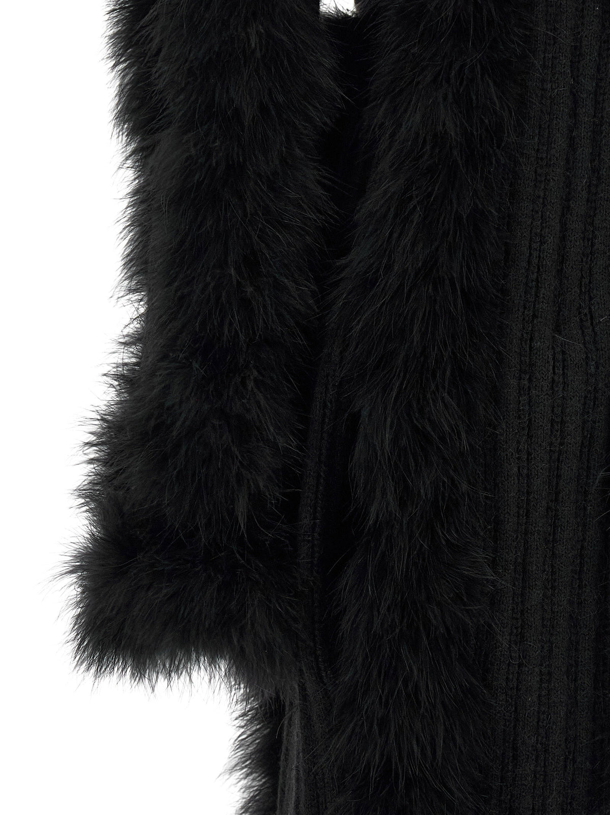 The Attico Dressing Gown Coat Black  
