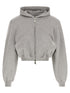 The Attico Cropped Hoodie Gray