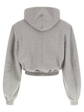 The Attico Cropped Hoodie Gray