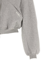 The Attico Cropped Hoodie Gray