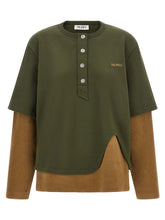 The Attico Trompe Loeil Sweatshirt Green