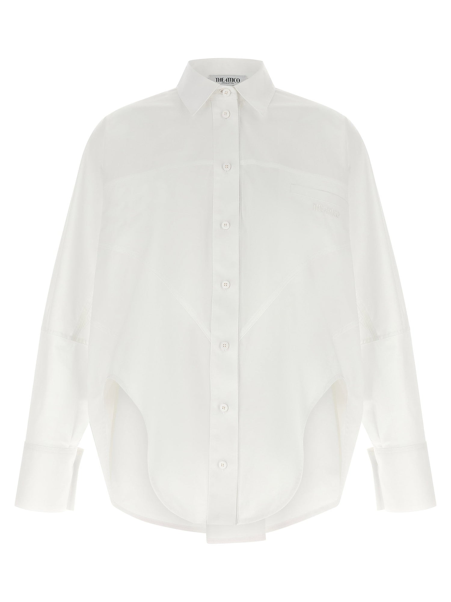 The Attico Shaped Hem Shirt White