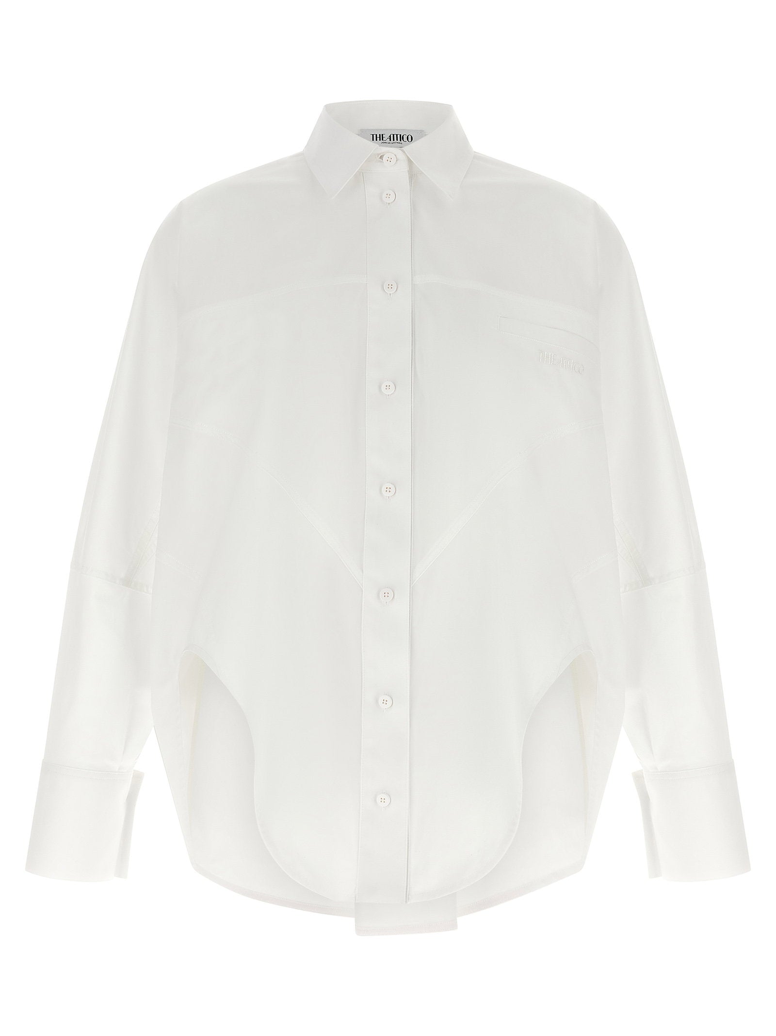 The Attico Shaped Hem Shirt White