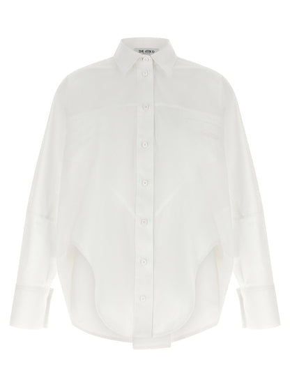 The Attico Shaped Hem Shirt White