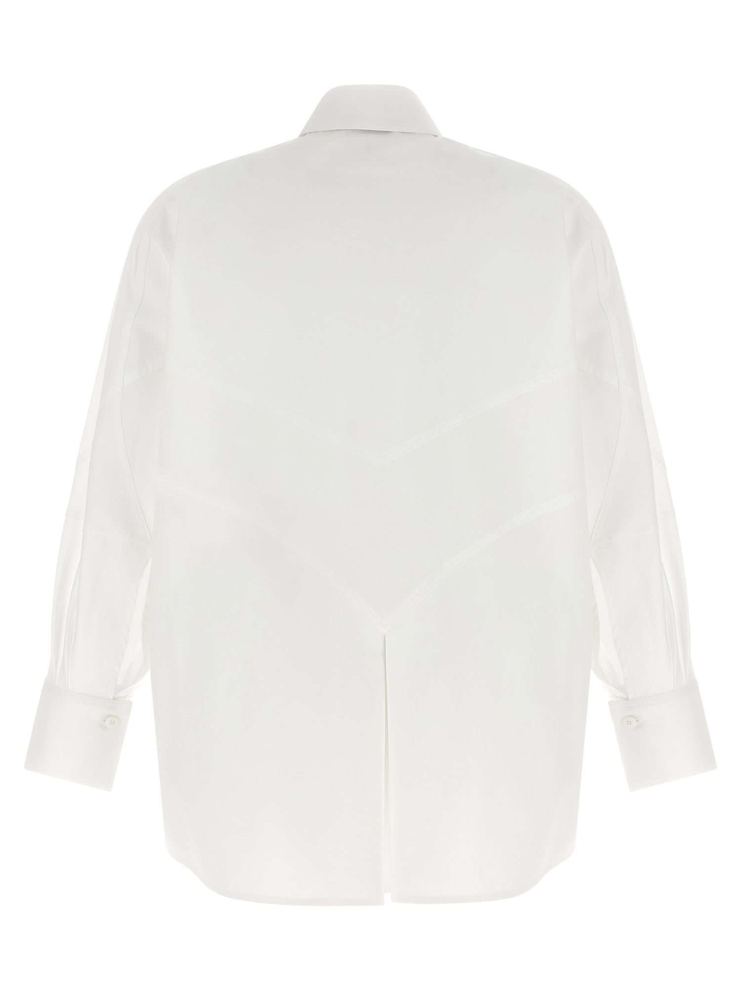 The Attico Shaped Hem Shirt White