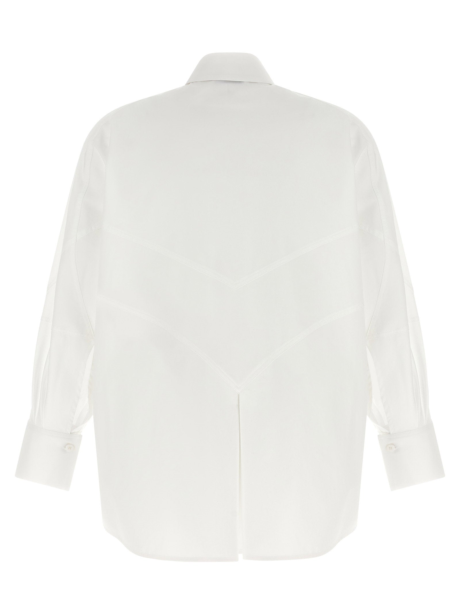The Attico Shaped Hem Shirt White