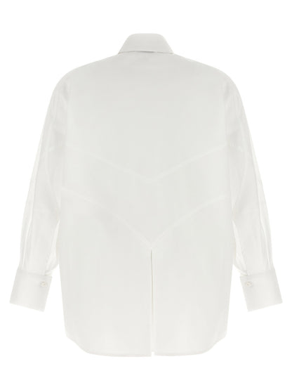The Attico Shaped Hem Shirt White