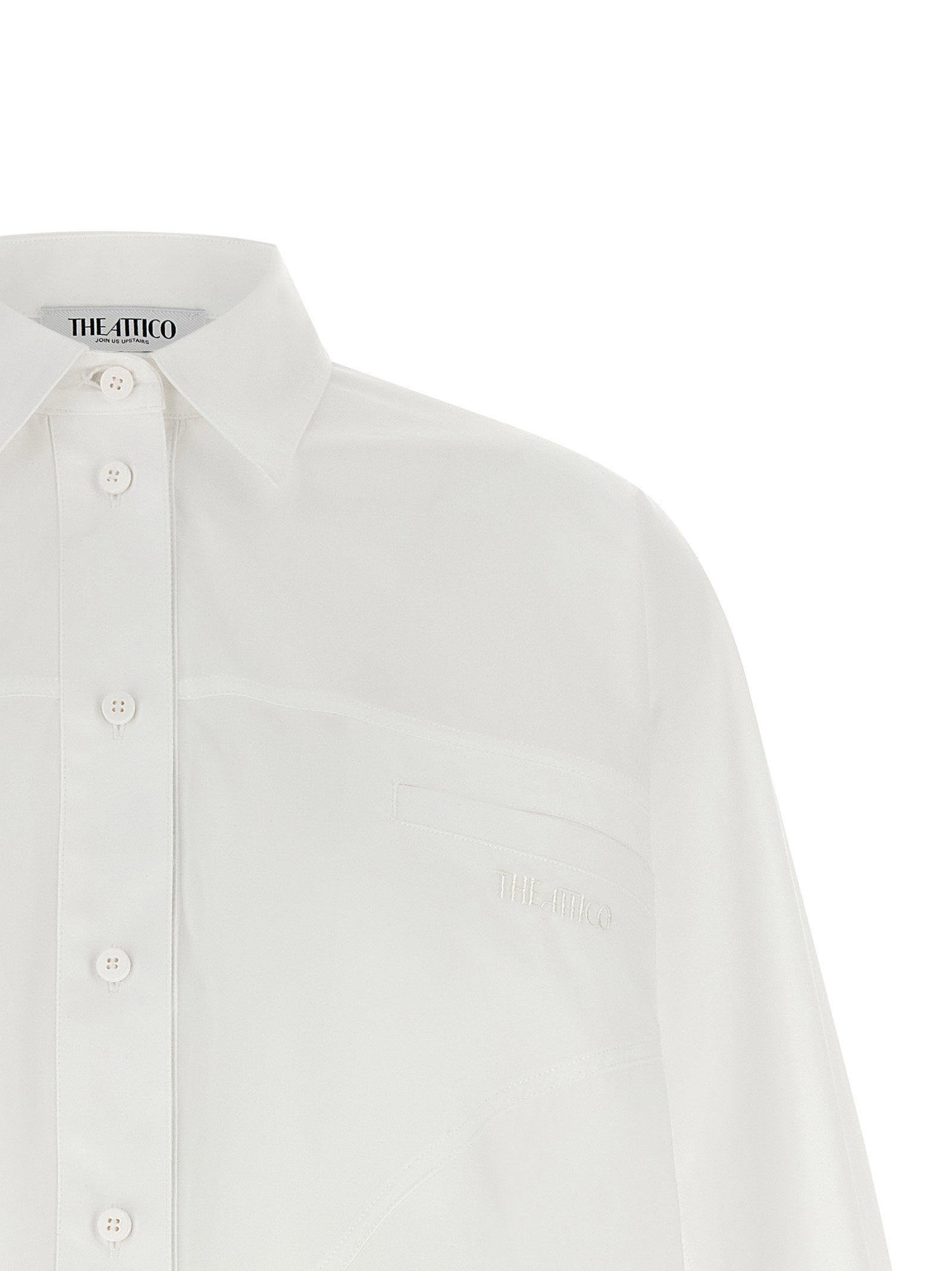 The Attico Shaped Hem Shirt White