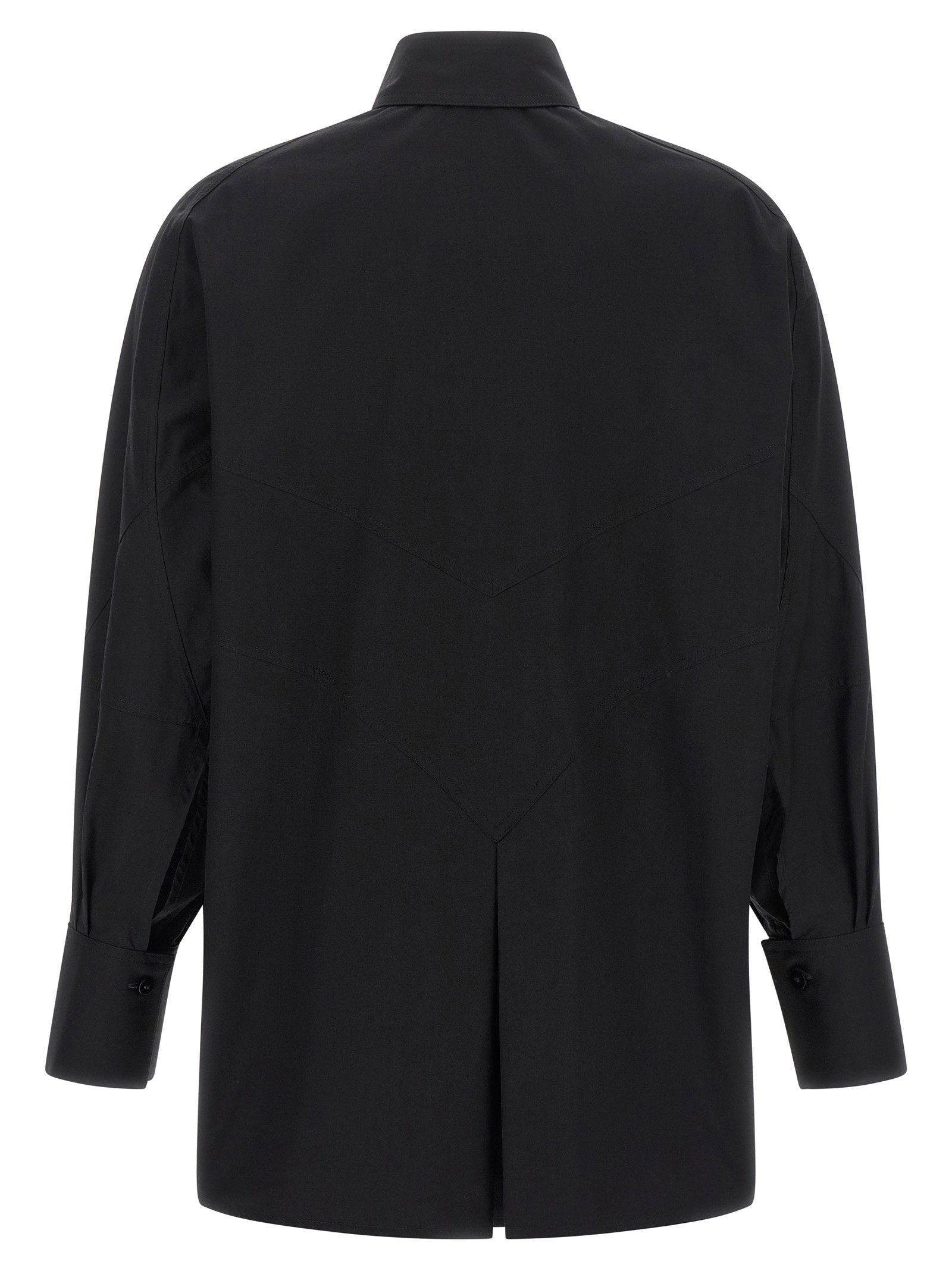 The Attico Shaped Hem Shirt Black