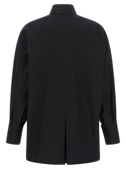 The Attico Shaped Hem Shirt Black