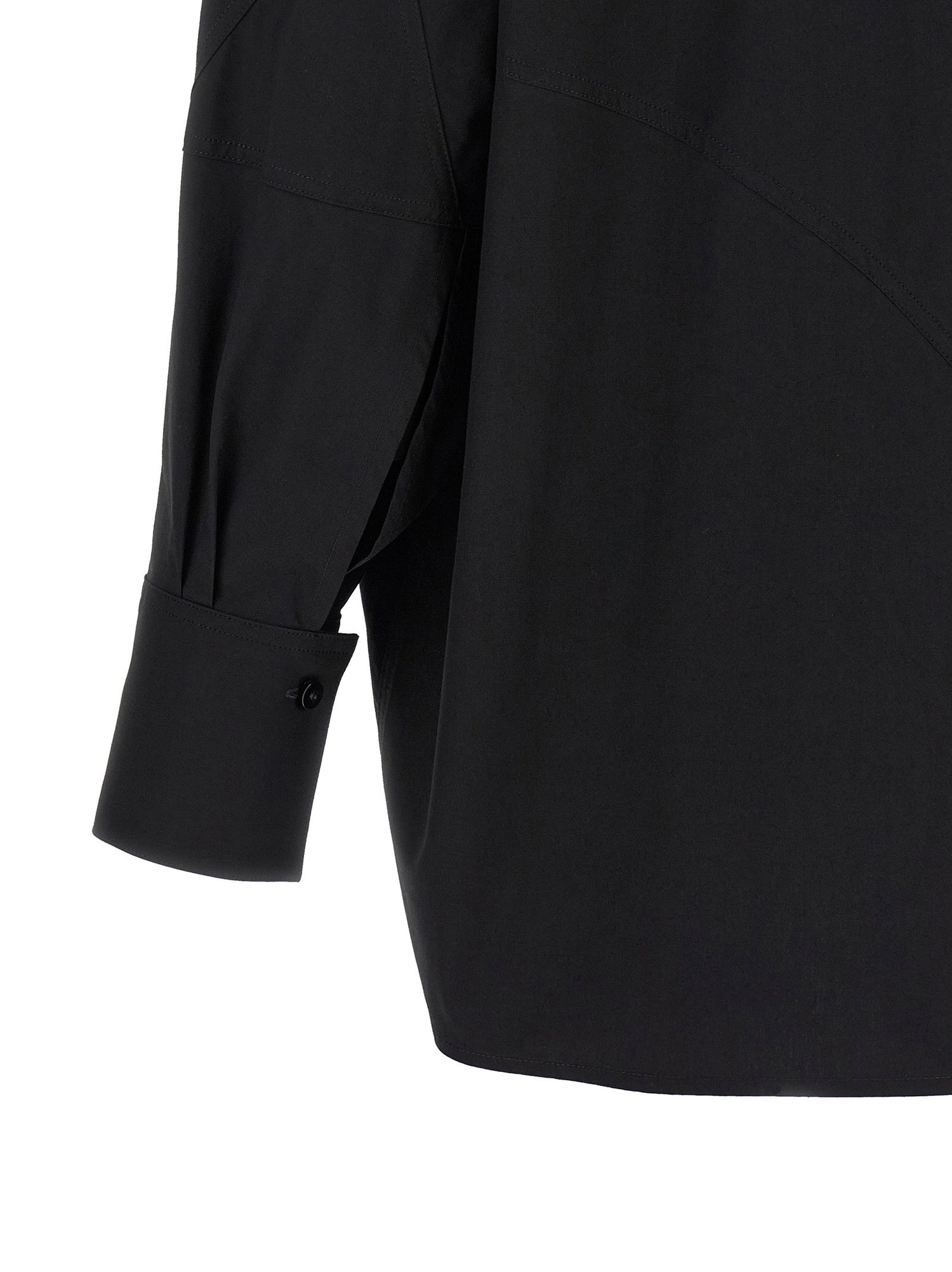 The Attico Shaped Hem Shirt Black