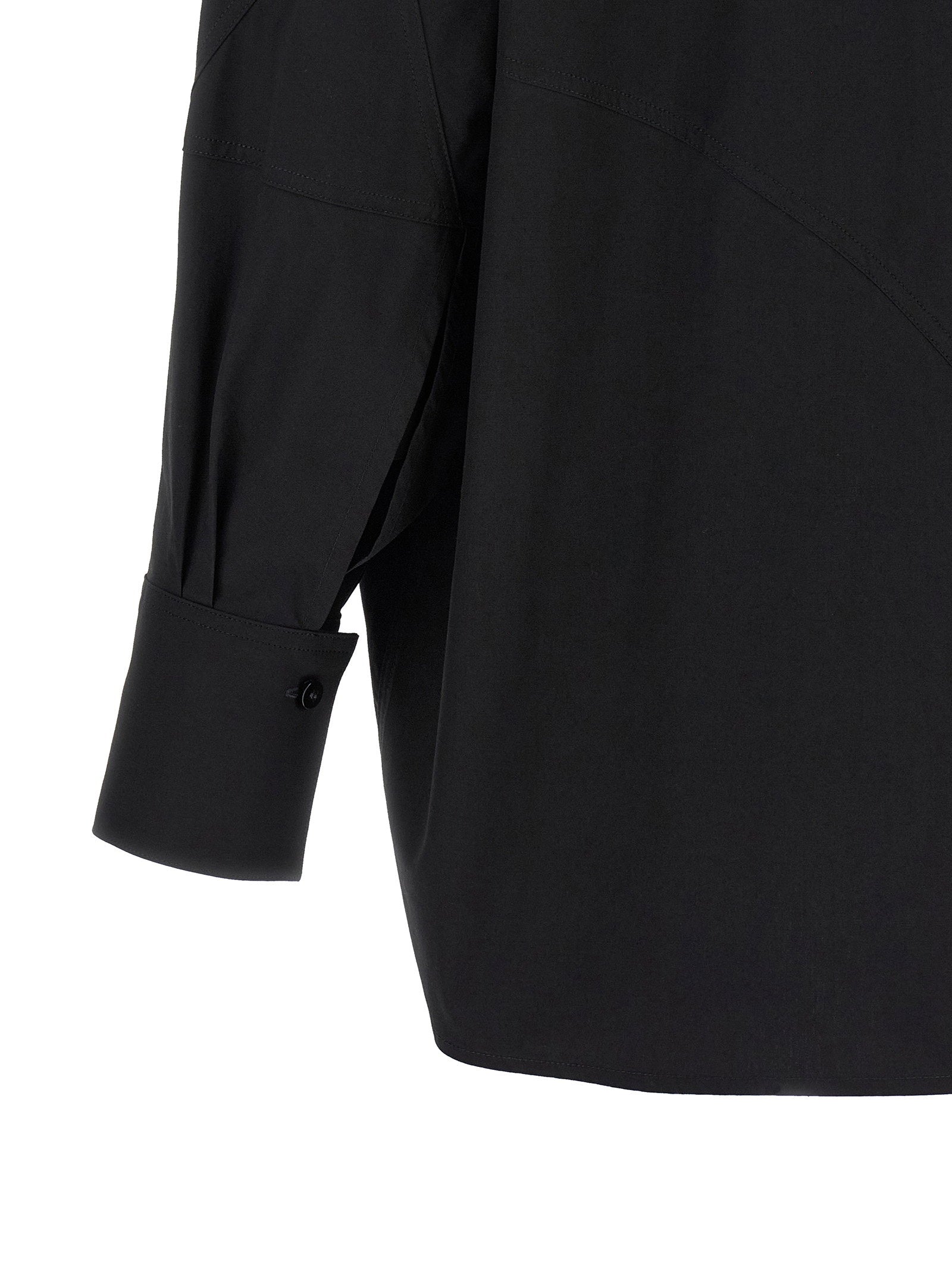 The Attico Shaped Hem Shirt Black