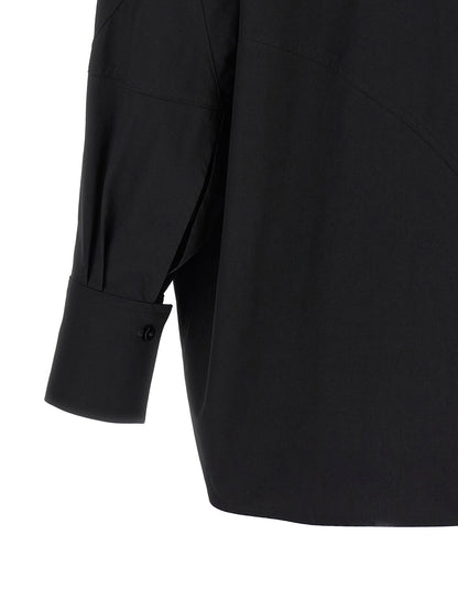 The Attico Shaped Hem Shirt Black