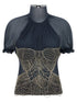The Attico Jewel Embroidery Top Blue