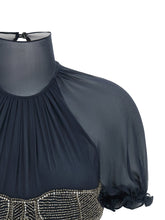 The Attico Jewel Embroidery Top Blue