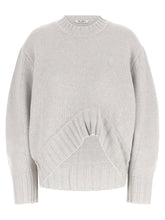 The Attico Asymmetrical Hem Sweater Gray