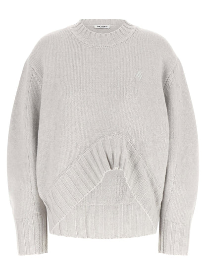 The Attico Asymmetrical Hem Sweater Gray