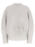 The Attico Asymmetrical Hem Sweater Gray