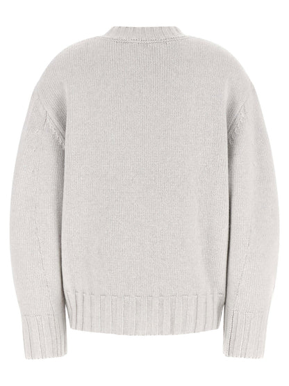 The Attico Asymmetrical Hem Sweater Gray