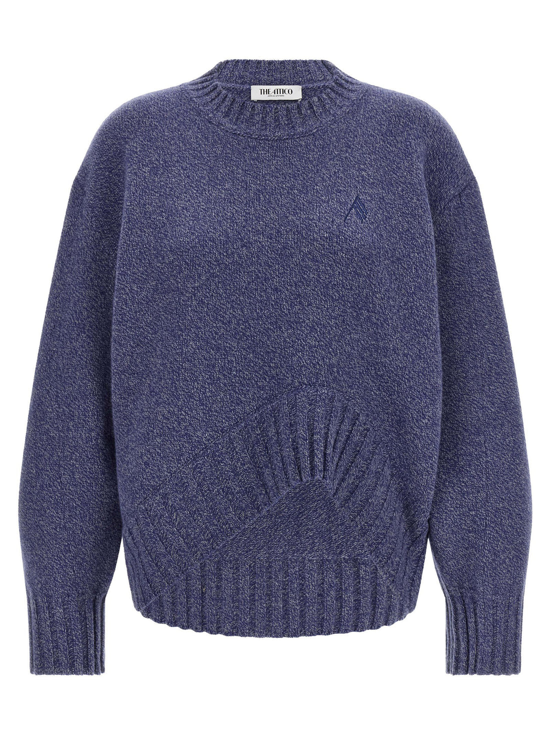 The Attico Asymmetrical Hem Sweater Blue