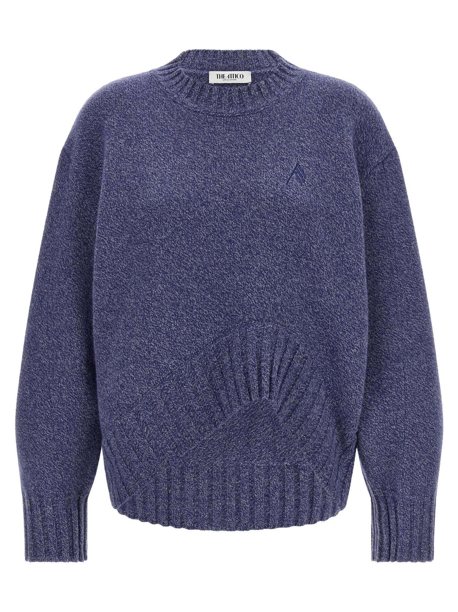 The Attico Asymmetrical Hem Sweater Blue