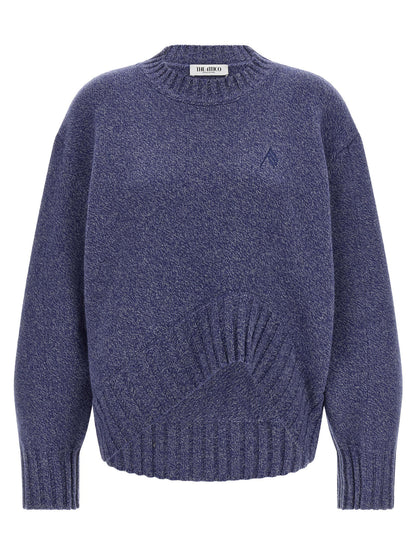 The Attico Asymmetrical Hem Sweater Blue