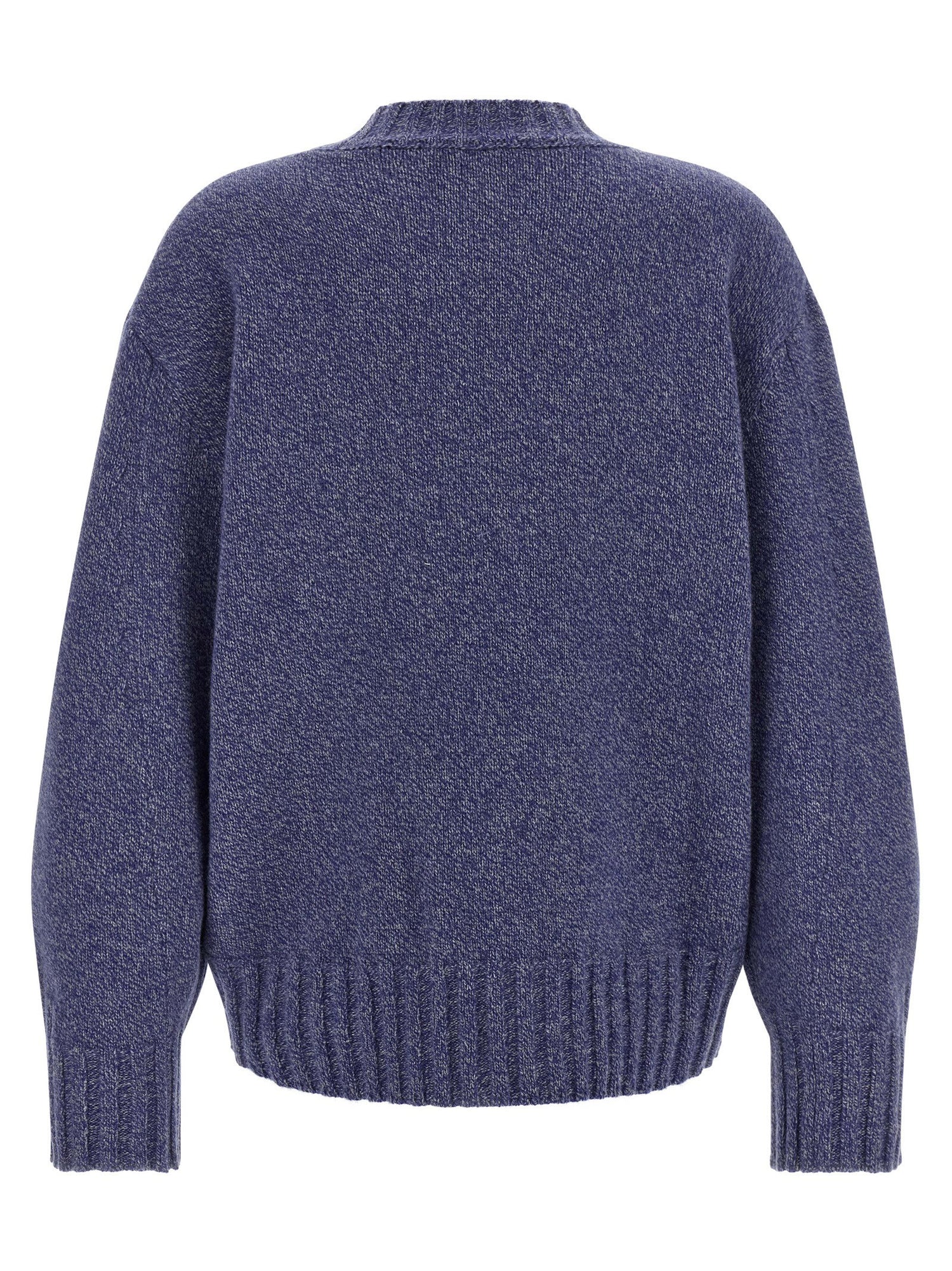 The Attico Asymmetrical Hem Sweater Blue