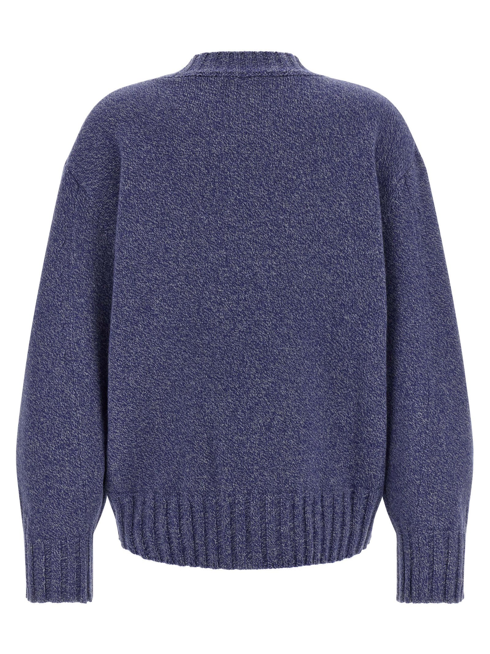 The Attico Asymmetrical Hem Sweater Blue