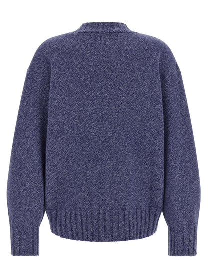 The Attico Asymmetrical Hem Sweater Blue