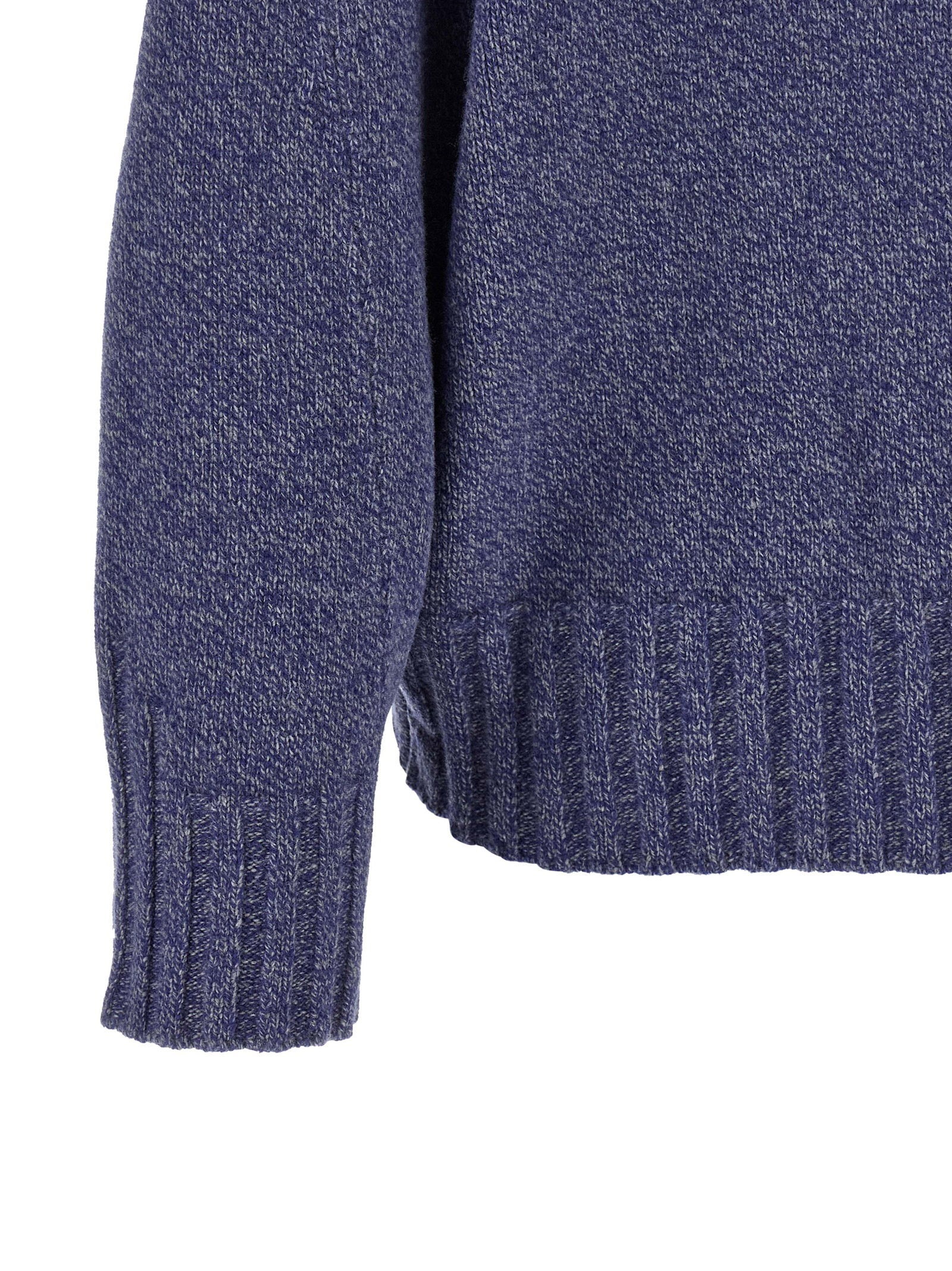 The Attico Asymmetrical Hem Sweater Blue
