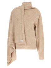 The Attico Sweater With Scarf Beige