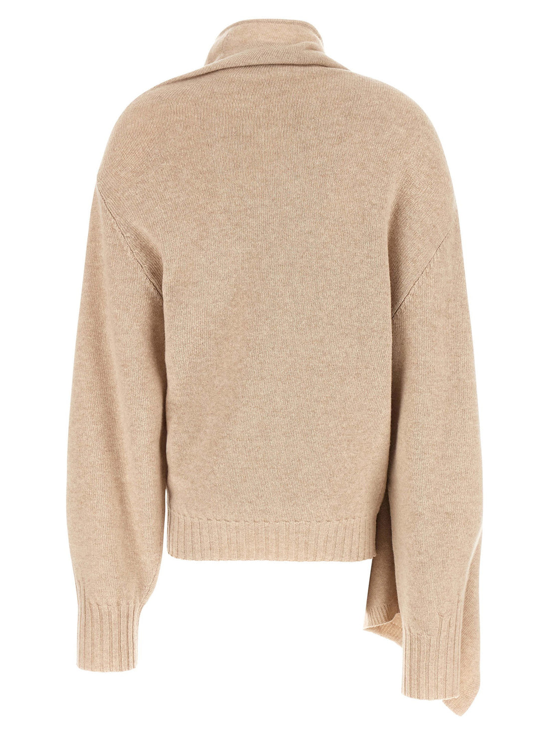 The Attico Sweater With Scarf Beige