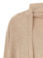 The Attico Sweater With Scarf Beige