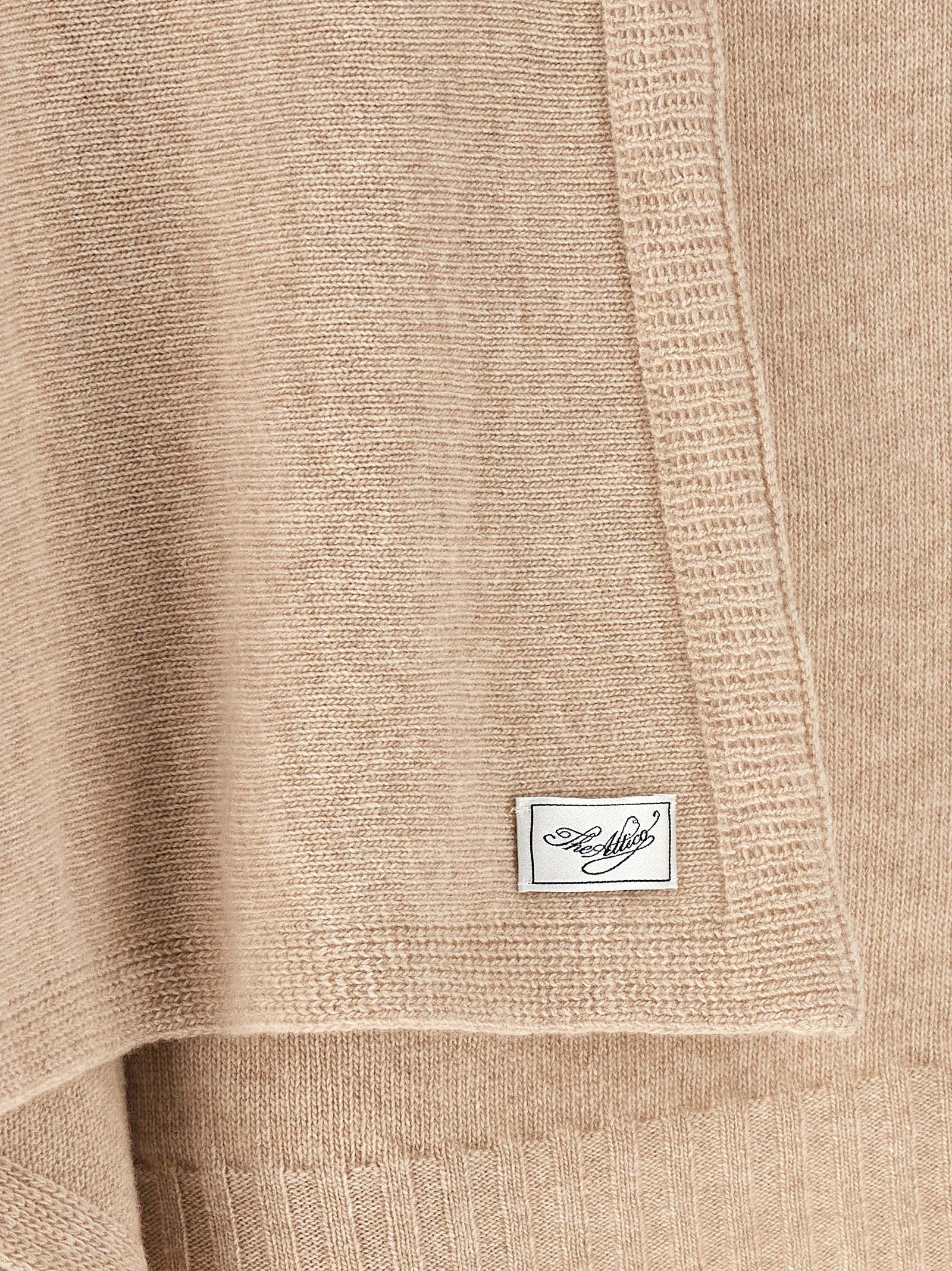 The Attico Sweater With Scarf Beige