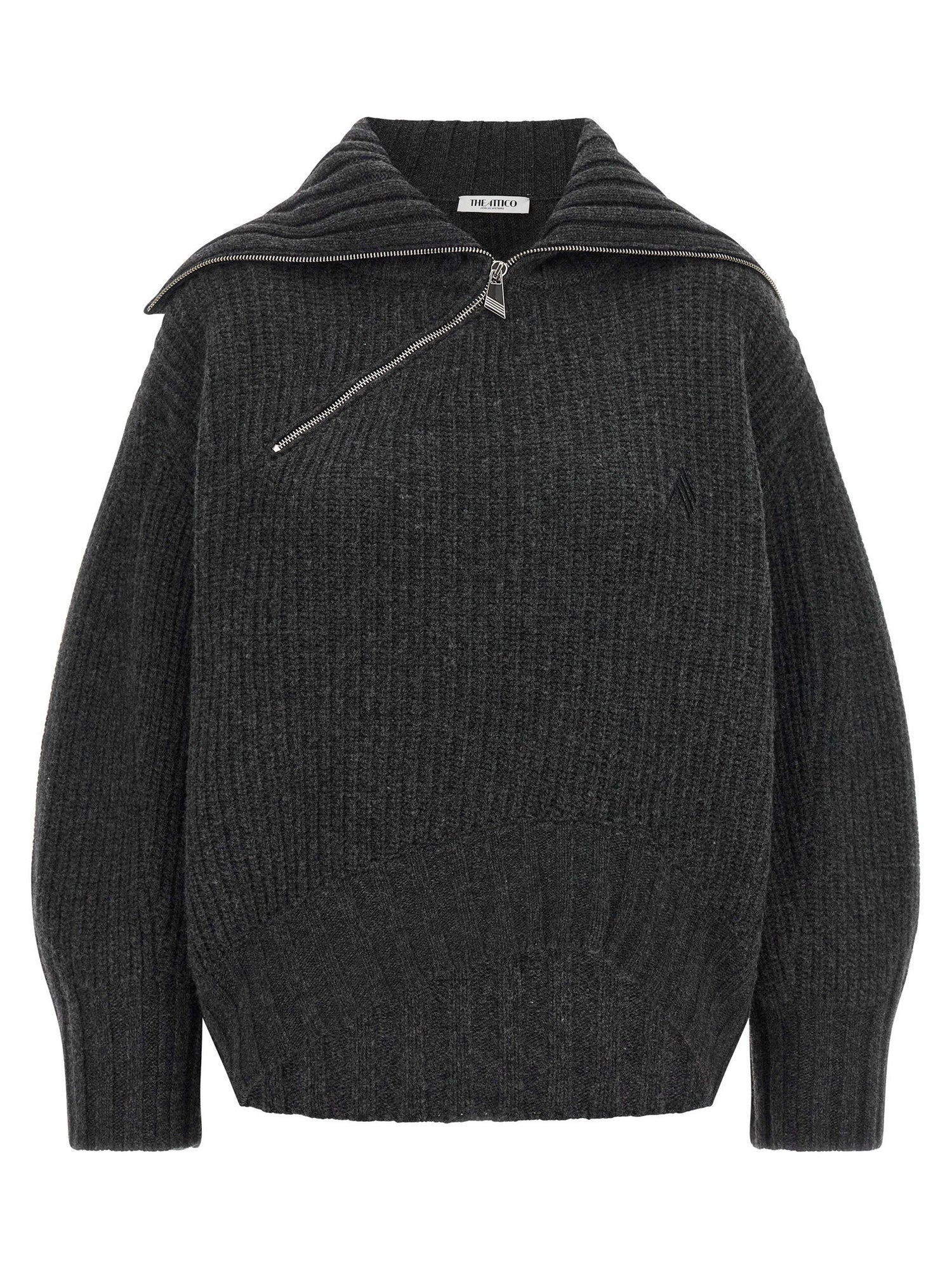 The Attico Scoop Sweater Gray