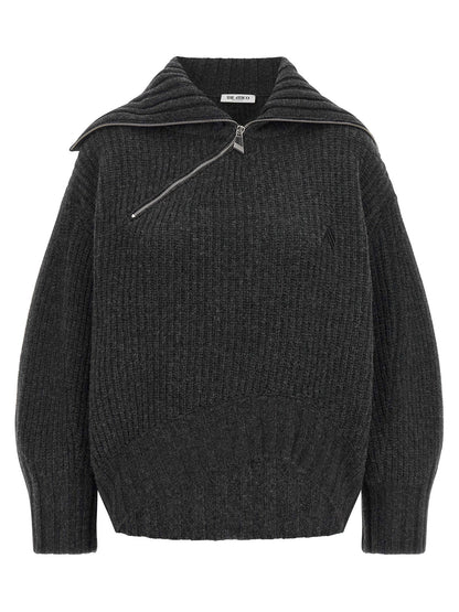 The Attico Scoop Sweater Gray