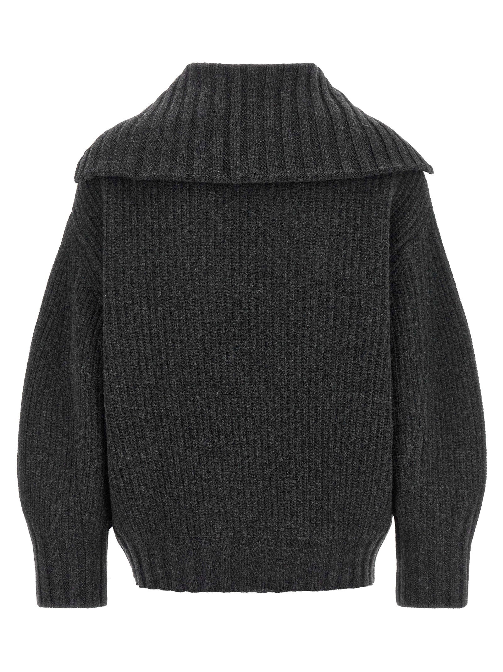 The Attico Scoop Sweater Gray