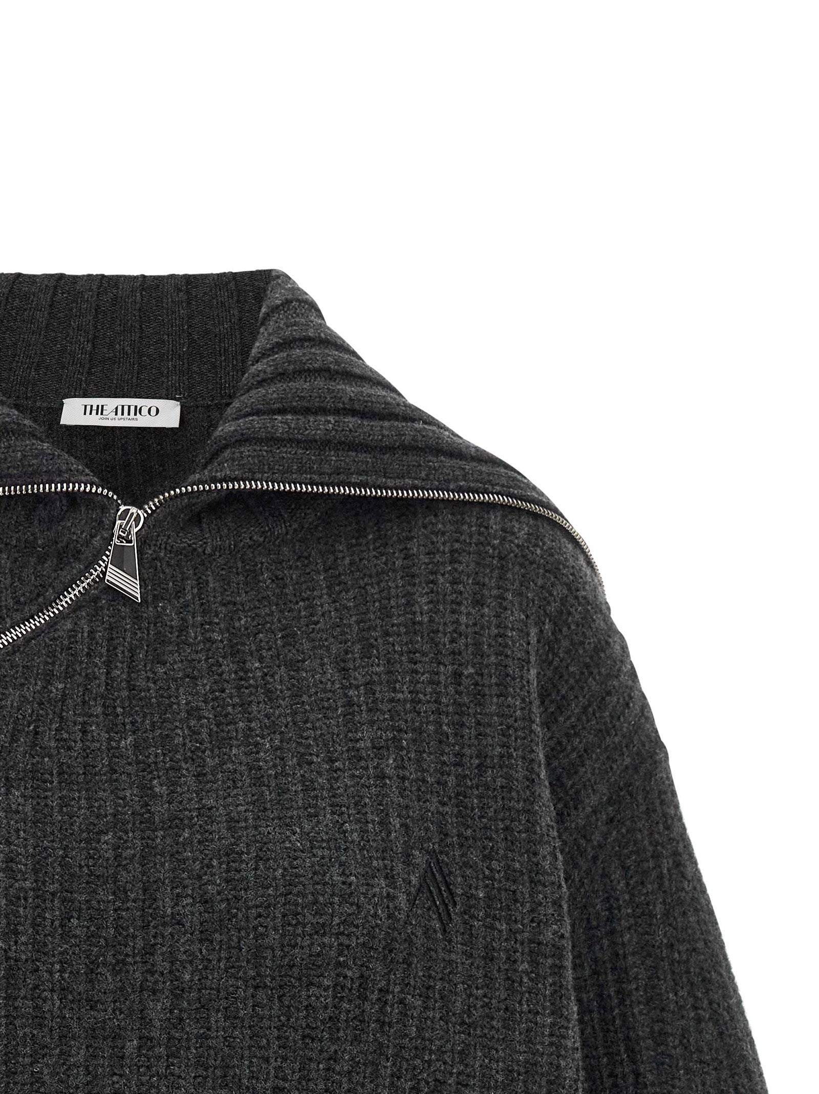 The Attico Scoop Sweater Gray